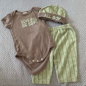 Baby essentials matching set Boys Will Be Boys